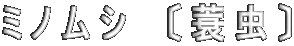 ミノムシ　〔蓑虫〕 